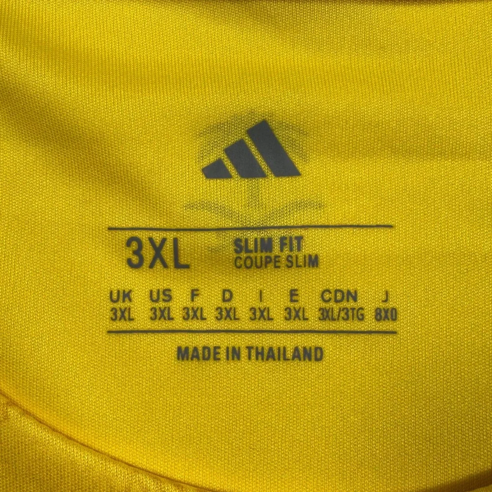 Al Nassr Ronaldo 7 Jersey Mens 3XL Adidas Slim Fit Home Kit Yellow NEW